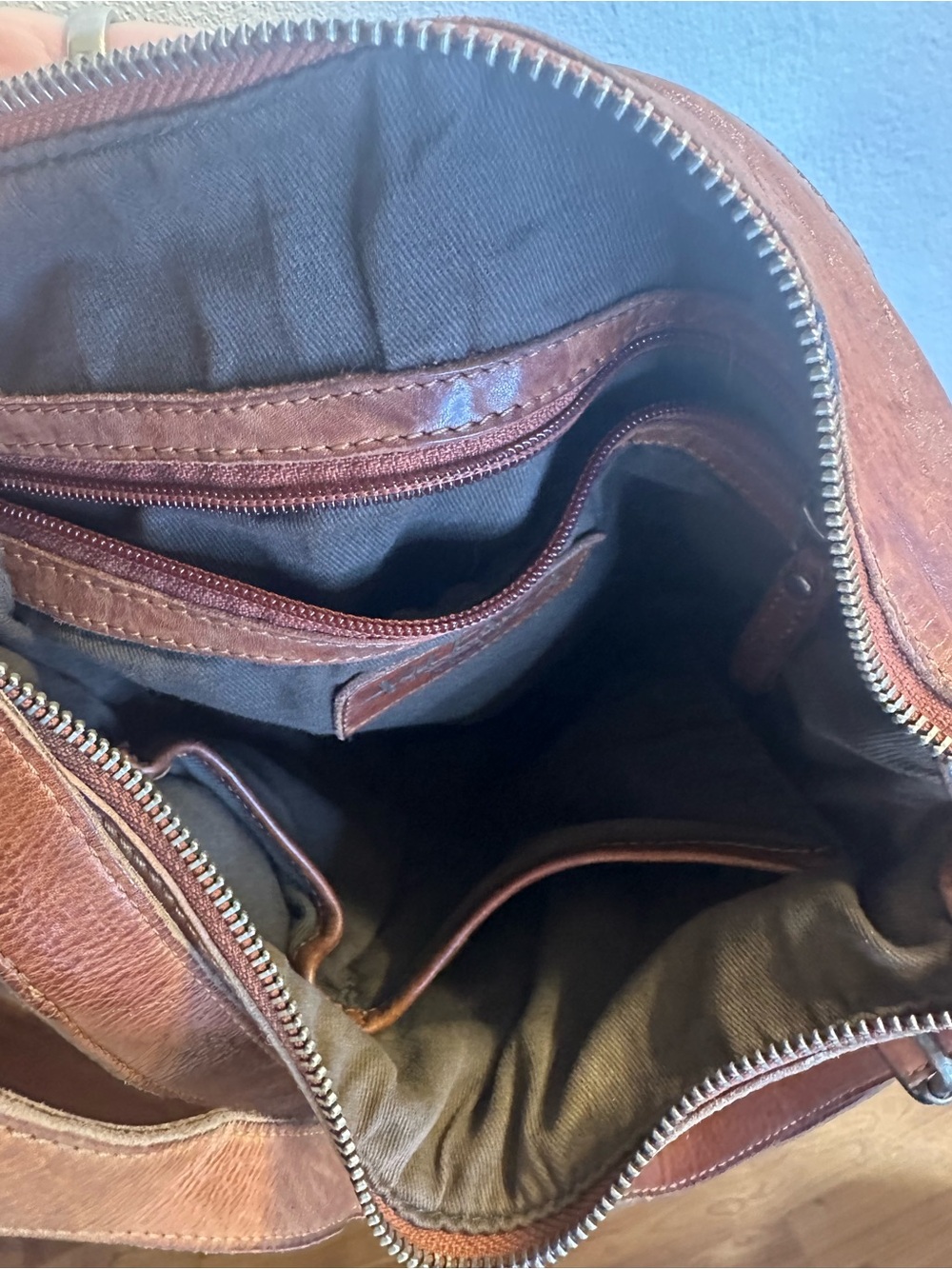 Brown Woven Leather Crossbody Bag With Wallet - Picture 4 of 9